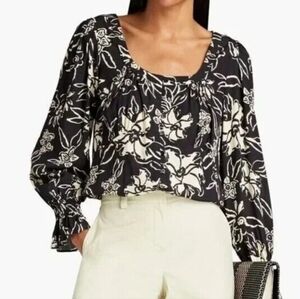 Ba&sh Sessee Floral Button Down Blouse Top XS